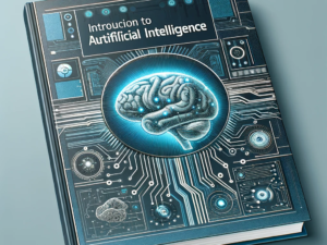 DALL·E 2023-11-10 04.40.58 - Design a cover for an online course titled 'Introduction to Artificial Intelligence'. The cover should feature a modern and educational look. Include .png